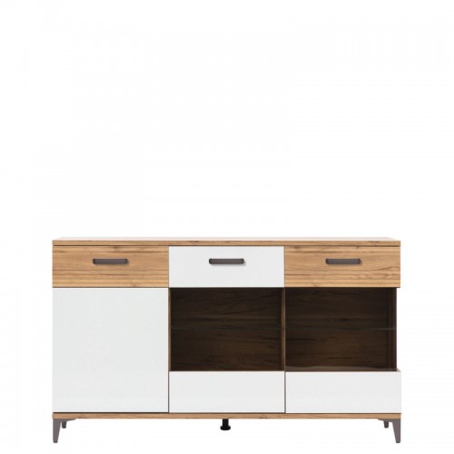 Kumode ar stikla durvīm SNOBI SB05